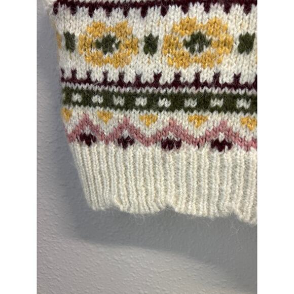 NWT Anthropologie Cropped Knit Scalloped Sleeveless Geometric Sweater XS $98 - Picture 9 of 12